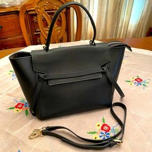 Designer style black handbag